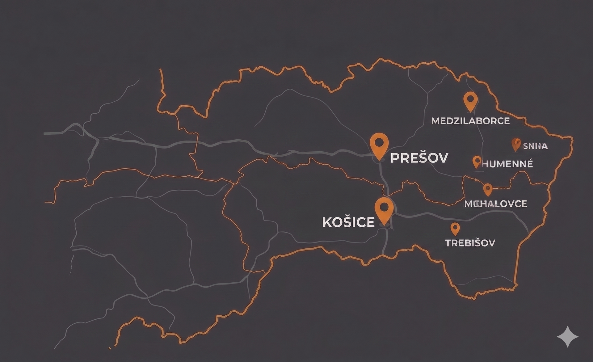 Mapa regiónu čerpania betónu